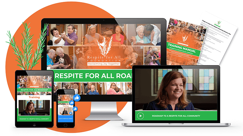 The Respite for All Roadmap includes various print and online materials like onlne courses and offline forms to show you how to build a respite community.