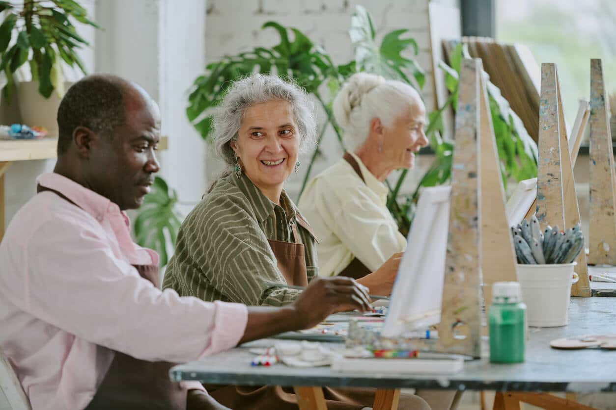 Art Therapy Senior People Having fun during Art Therapy