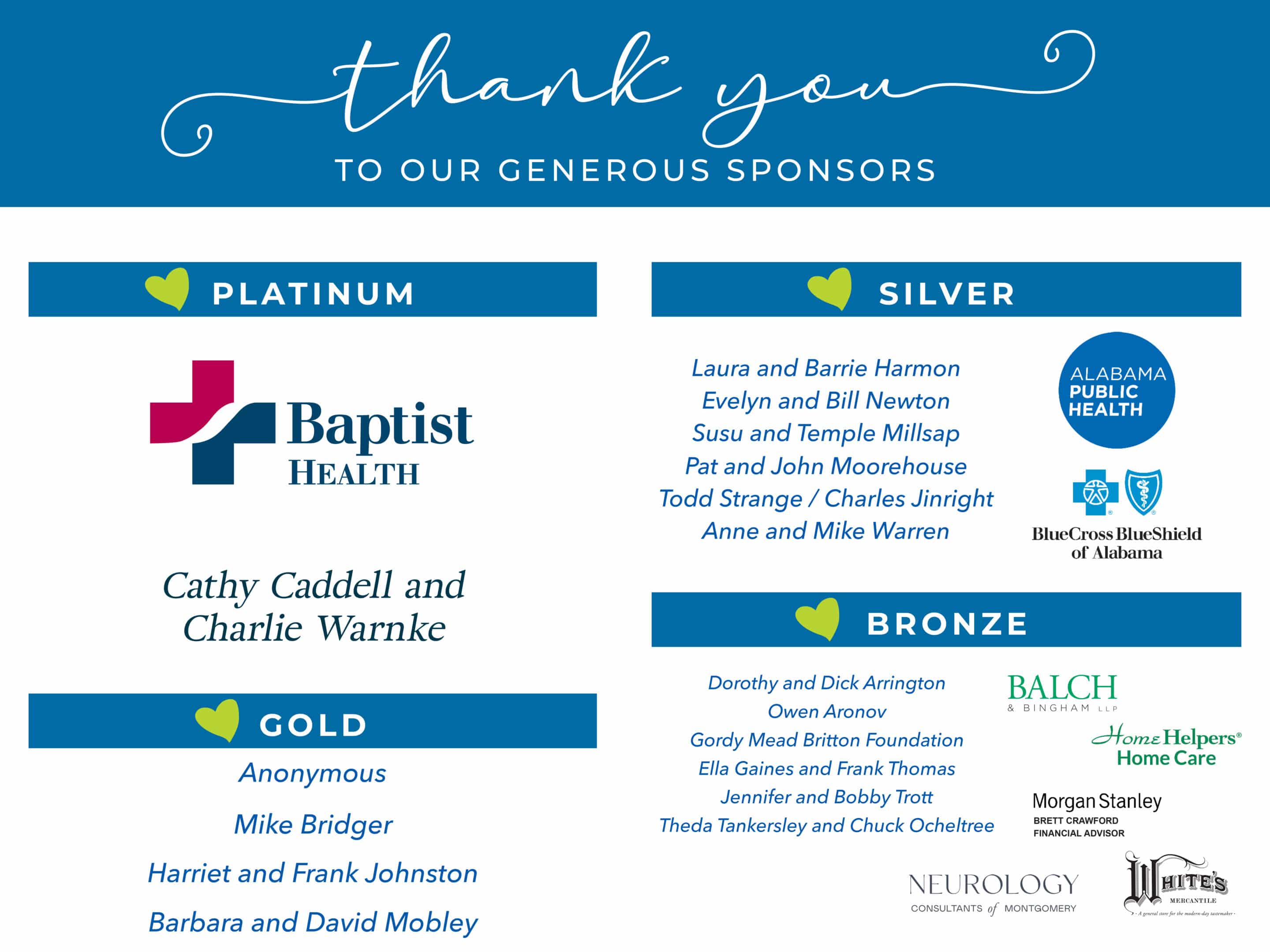 Sponsors Support Brain Health Luncheon